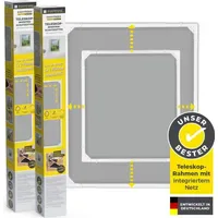 EasyMaxx Teleskop-Insektenschutzgitter 2er-Set 80 x 100 cm Weiß