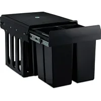 Relaxdays Einbaumülleimer 32 l Schwarz