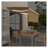 VidaXL Markise Manuell Einziehbar mit Rollo & LED 3,5x2,5