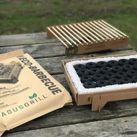 Buri 5x Öko Einweggrill Einmalgrill Einmal Grill rauchfrei Nachhaltig