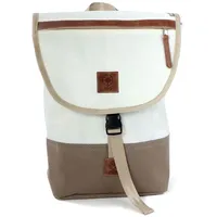 360 Grad Rucksack Landgang Mini Weiss Persenning taupe beige,