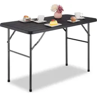 Relaxdays Eckiger Gartentisch 118 x 60 x 74 cm