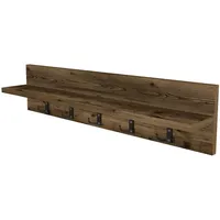 [en.casa] Wandgarderobe Hammarö 80x11x18cm Eichenoptik, antik