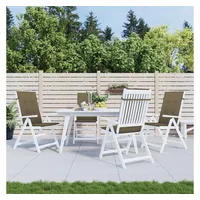 VidaXL Hochlehner-Auflagen 4 Stk. Melange Taupe 120x50x4 cm Stoff