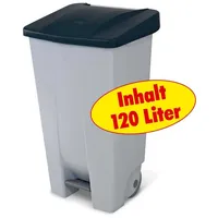 BRB-Lagertechnik Abfalleimer mit Rollen, 120 Liter, HxBxT 880 x