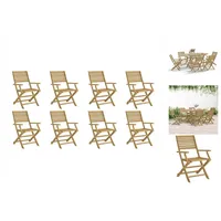 VidaXL Gartenstuhl 54,5 x 61,5 x 86,5 cm braun