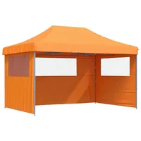 VidaXL Partyzelt Faltbar Pop-Up mit 3 Seitenteilen Orange