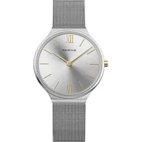 BERING Damen Uhr Armbanduhr Ultra-Slim Silber - 18434-010 Edelstahl