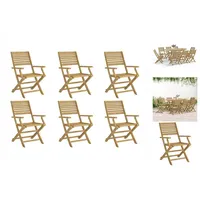VidaXL Gartenstuhl 54,5 x 61,5 x 86,5 cm braun