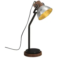 VidaXL Schreibtischlampe 25 W Vintage-Silber 18x18x60 cm E27 -