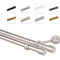 MDEKOR Gardinenstange Vorhangstange 19 mm mit Endkappen, einfache Montage,
