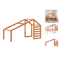 VidaXL Dach für Kinderbett Wachsbraun 188x97x113 cm Massivholz Kiefer