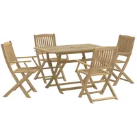 VidaXL 5-tlg. Garten-Essgruppe Massivholz Akazie