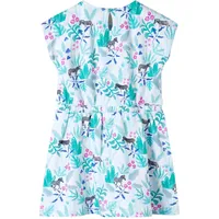 VidaXL Kinderkleid Ecru und Dunkles Minzgrün 128