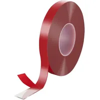 POPPSTAR Doppelseitiges-Klebeband 1010415, ablösbar, transparent Acryl, 19mm x 10m