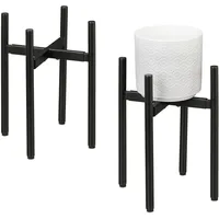 Relaxdays Pflanzenständer 2er Set, verstellbare Breite, BxT: 26x26-37x37 cm,