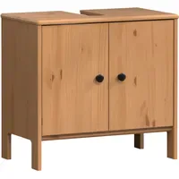 WELLTIME Waschbeckenunterschrank WELLTIME "Kall", gelb (honigfarben lackiert), B:60cm H:56cm