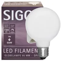 Sigor LED-Filamentlampe 7,0W E27 806lm 2700K dimmbar L 135,