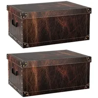 Home4You Aufbewahrungsboxen 2er Set, 51 x 37 cm -