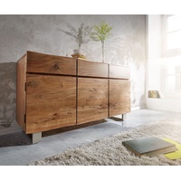 DeLife Sideboard Live-Edge 147 cm Akazie Natur 3 Türen