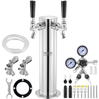 Vevor Kegerator-Turm-Kit, Bier-Umrüstsatz mit zwei Zapfhähnen, Bier-Turmspender aus Edelstahl
