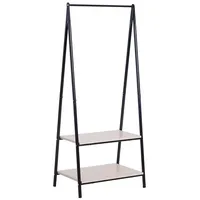 Homcom Garderobenständer mit Schuhablage 64x42,5x149cm Schwarz