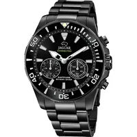 Jaguar Herrenuhr Edelstahl schwarz {Jaguar Connected} Armbanduhr UJ929/1