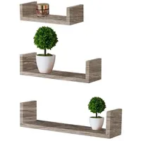 Hti-Living Bücherregal 3 tlg. Beige
