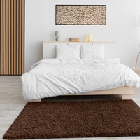 Vimoda Prime Shaggy Hochflor Langflor Teppich Einfarbig Modern Braun,