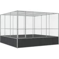 VidaXL Vogelkäfig Voliere Silbern 311 x 307 x 212