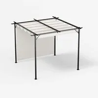 Blumfeldt Pantheon Robust Pergola 3x3m wetterbeständig Stahl pulverbeschichtet seitliche