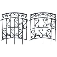 Hti-Living Rankgitter mit Ornamenten Nessa Schwarz 2er-Set