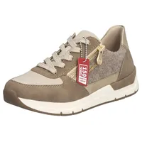 Rieker Damen Sneaker Reißverschluss Schnürschuh Filzeinsatz 58902, Größe:42 EU