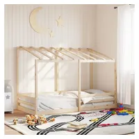 VidaXL Kinderbett mit Dach Weiß 80x200 cm Massivholz Kiefer