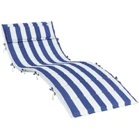 VidaXL Sonnenliegen-Auflage Blau&Weiß Gestreift 180x60x4 Oxford-Gewebe