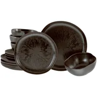 CreaTable Tafelservice Natura Organic braun Steinzeug 12 tlg. -
