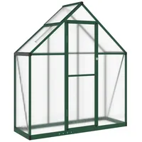VidaXL Gewächshaus mit Fundamentrahmen Grün 169x58x195 cm Aluminimum