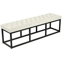CLP Sitzbank Polson Samt Schwarz creme/150 cm