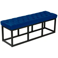 CLP Sitzbank Polson Samt Schwarz blau/120 cm