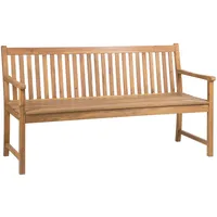 Beliani Gartenbank hellbraun 160 cm Landhaus Stil