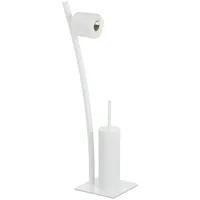 Relaxdays WC-Garnitur weiß Metall, 1 St.