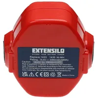 EXTENSILO 2x Akku kompatibel mit Makita Ml140 Flashlight, Ml142