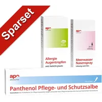 Apo-discounter.de Sparset: Allergie Augentropfen + Nasenspray + Panthenolsalbe