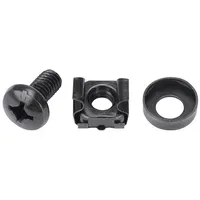 HMF 61060 Käfigmuttern Serverschrank 60er Set, Schwarz