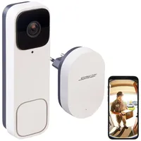Somikon Kabellose WLAN-2K-Video-Türklingel, 170°, KI-Paket-Erkennung, PIR, App