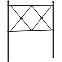 VidaXL Kopfteil Metall Schwarz 75 cm