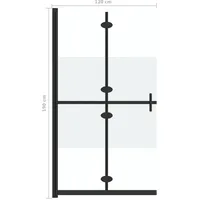 VidaXL Faltbare begehbare Duschwand Halbmattiertes ESG-Glas 120x190 cm