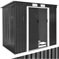 Tectake tectake® Gartenhaus mit Pultdach, aus Stahl, praktische Schiebetür,