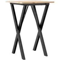 VidaXL Esstisch X-Gestell 50x50x75 cm Massivholz Kiefer und Gusseisen