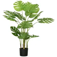Homcom Künstliche Pflanze 120 cm Kunstpflanze Künstlich Monstera mit